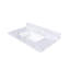 Comptoir de meuble-lavabo en marbre 37 po, comptoir blanc avec 3 trous de robinet pré-percés, comptoir de salle de bain avec lavabo central rectangulaire encastré et dosseret de 4 po de hauteur, meuble-lavabo Bianco Carrara Venato