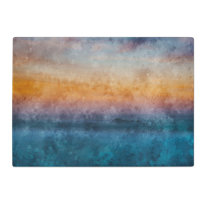 Tempered Glass Beautiful Beach Chopping Board