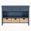 Console rétro avec paniers tissés jacinthe d'eau-821422423