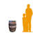 Medium Gunpowder Barrel Life Size Statue