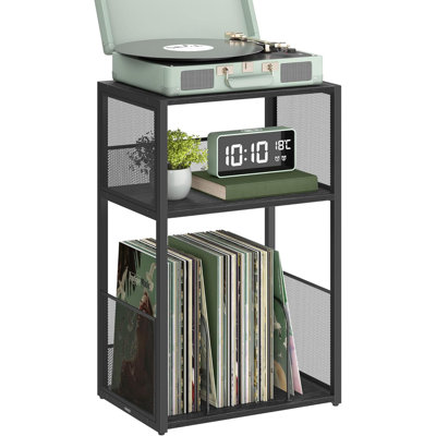 Record Player Stand, 3-Tier Side Table by 17 Stories