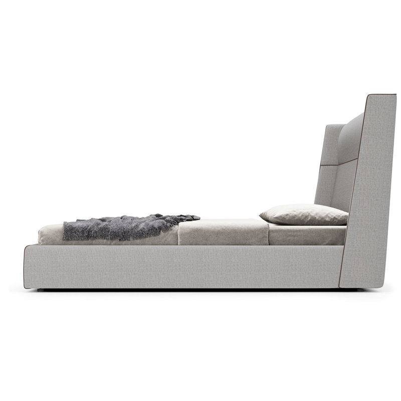 Bond Upholstered Bed, King, Gris