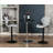 Enmond Swivel Adjustable Height Counter & Bar Stool with Metal Frame and Round Footrest, Faux Leather Counter Stool for Kitchen Island-1103858745