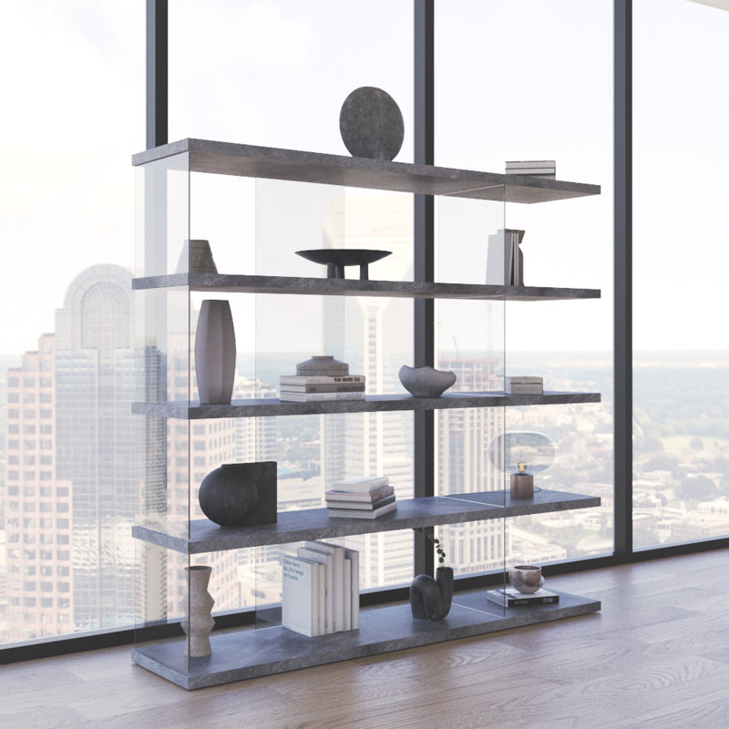 Gravity 70.9" Bookcase with Matte Finish