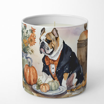 Pumpkin Pie Scented Tumbler Candle with Ceramic Holder