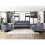 Canapé 3 places en microfibre gris foncé Modern