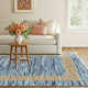 Demie Handmade Blue, Tan Rug