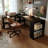 Black Rectangular Solid Wood  desk-396230627-396230630