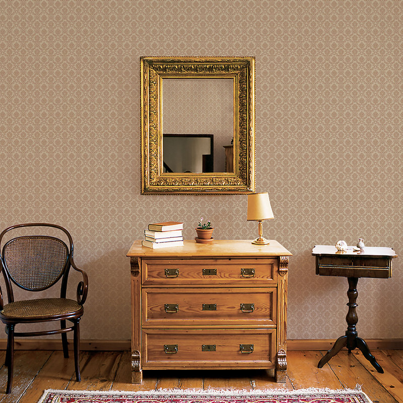 Positano 10m x 52.8cm Matte Wallpaper Roll, Silver/Brown