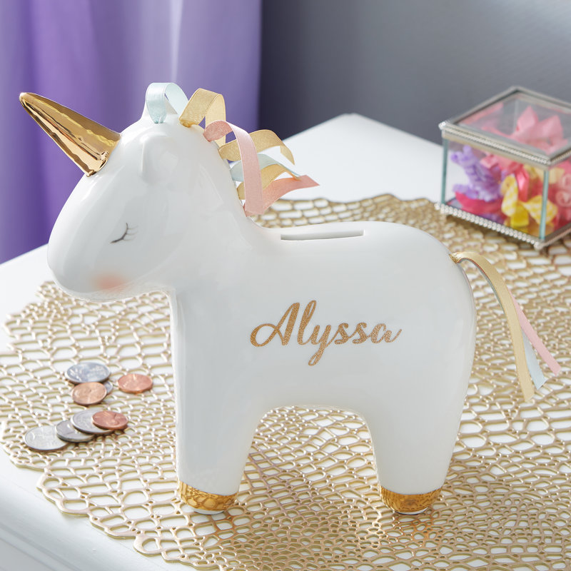 Tirelire Licorne personnalisée, Oui