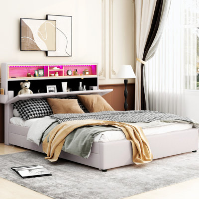 Marceno Upholstered Bed Frame With Headboard -  Brayden StudioÂ®, 0541553382164C8EAD9D9E9FC0C7BB1F