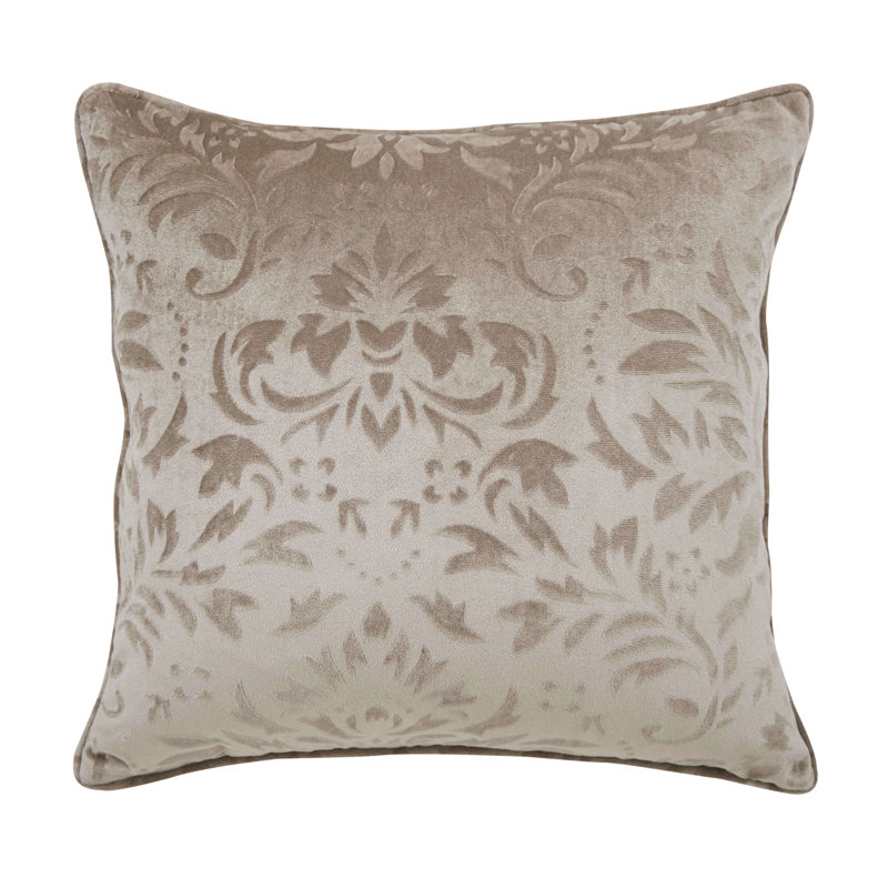 Greigsville Damask Square Cushion, Natural