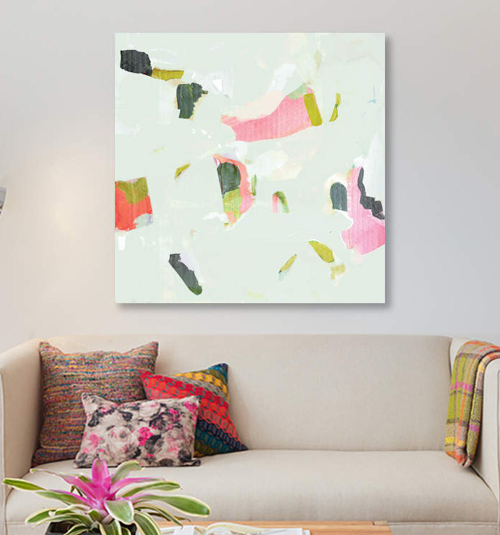 «Olive Scatter II», impression sur toile tendue, H 18 po x l 18 po x P 1,5 po, Toile tendue, Pas de tapis