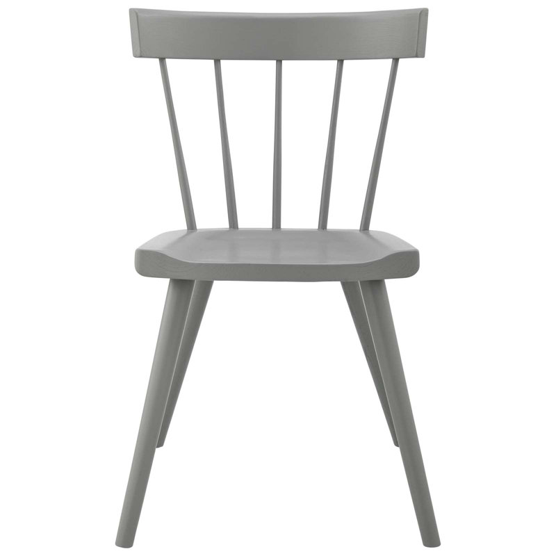 Light Gray Elm Wood Windsor Side Chair Set