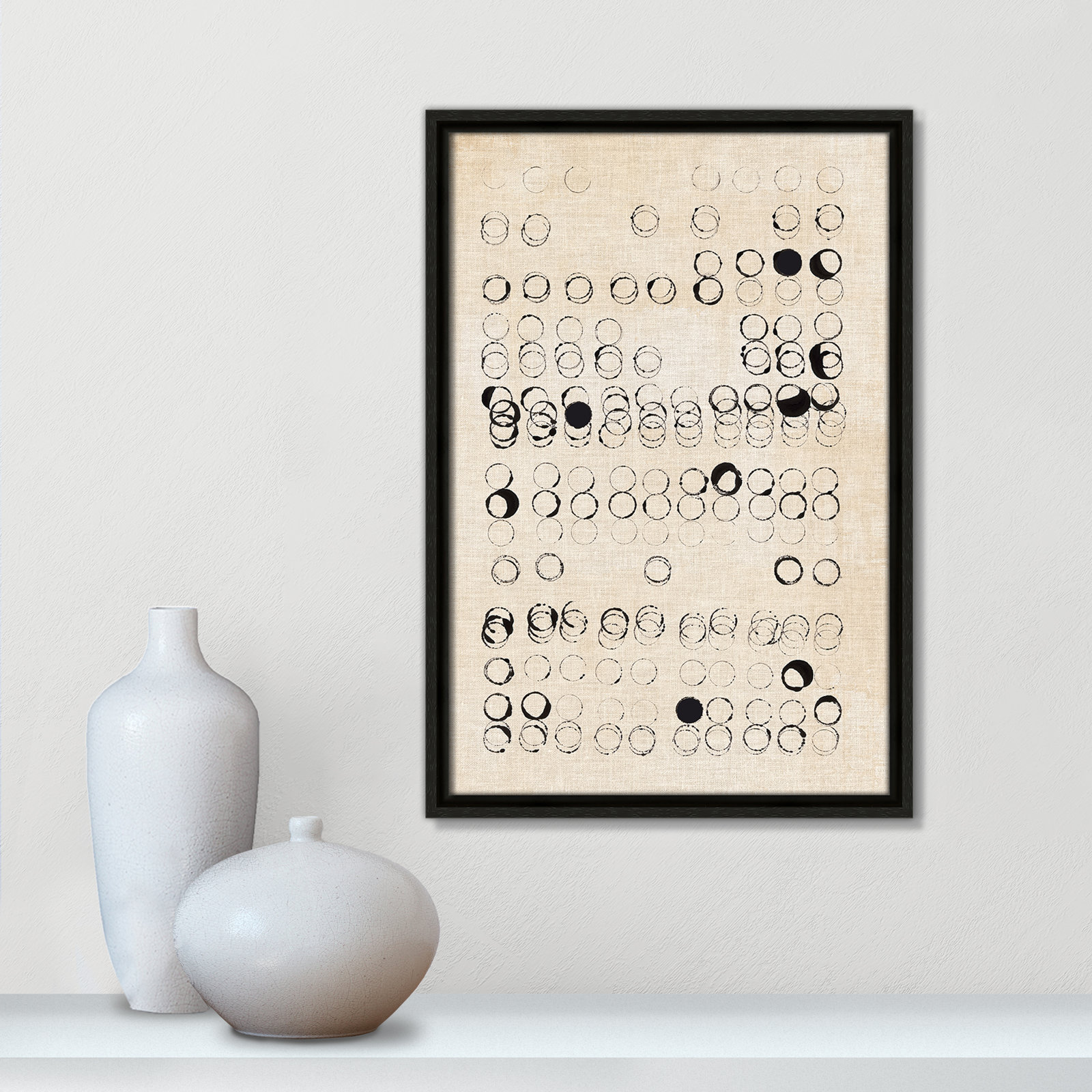 Dots and Dots Print by , Espresso, 19.5" H x 13.5" W