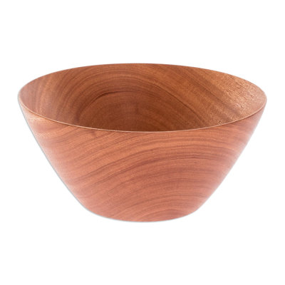 Bol en bois d'acajou fait à la main à la table Millwood Pines (7 pouces)