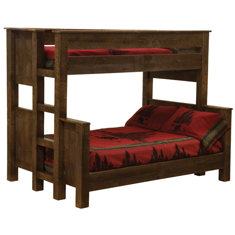 Fireside Lodge WoodShop Panel Bunk Bed - Queen/Single - Ladder Right
