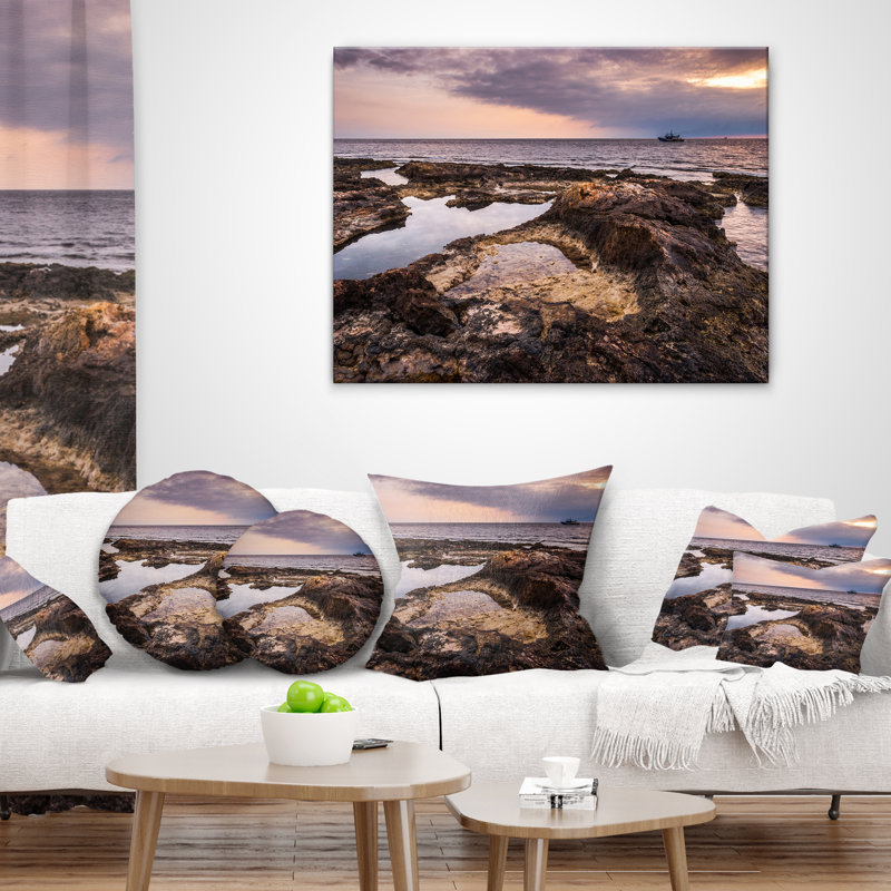 Oreiller grossier en afrique de mer, 16 po x 1 po, Coussin décoratif