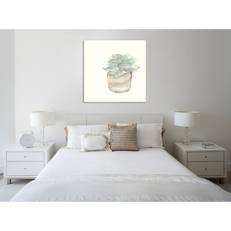 "Succulent IV", toile tendue par Chris Paschke, H 18 po x l 18 po x P 1,5 po