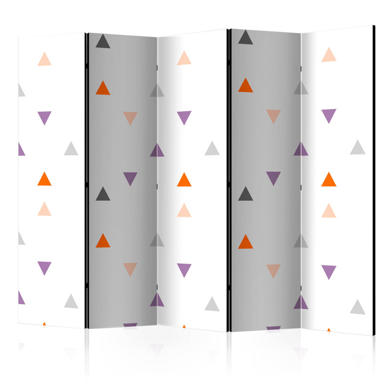 Greenier 225cm W x 172cm H 5 - Panel Solid Wood Folding Room Divider