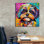  «Wouf Shih Tzu» par Rich Monet, art mural sur toile, 37 po x 37 po