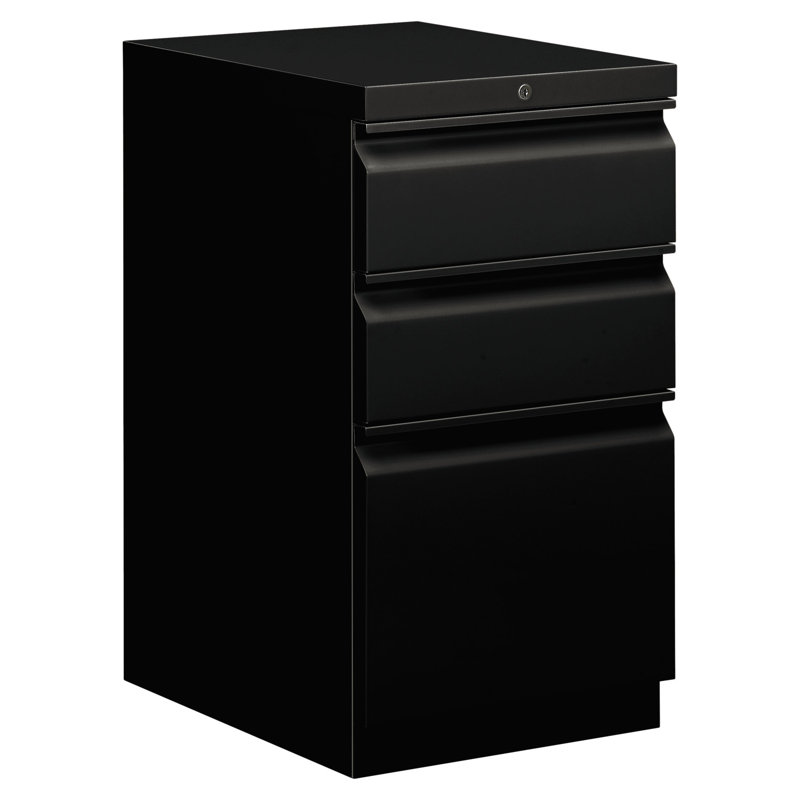 Charcoal Mobile 3-Drawer Lockable Pedestal Filing Cabinet