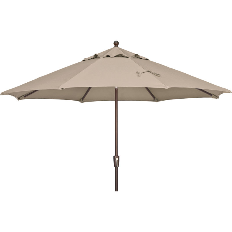Parasol de marché Laonceston, Toile Sunbrella® beige antique, Bronze