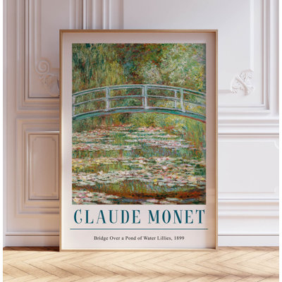 Bridge Over A Pond Of Waterlilies - No Frame Print