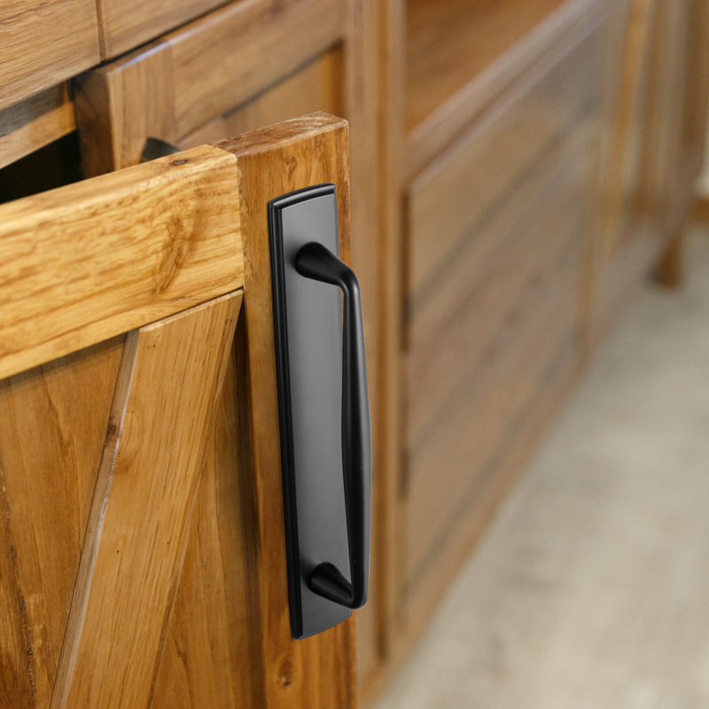Solid Spindle Bar Pull With Backplate(G011) Multipack, 5", Black
