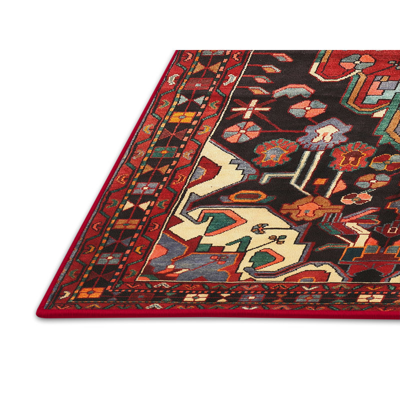 Tapis de style oriental rouge, Rectangle 5 pi x 7 pi