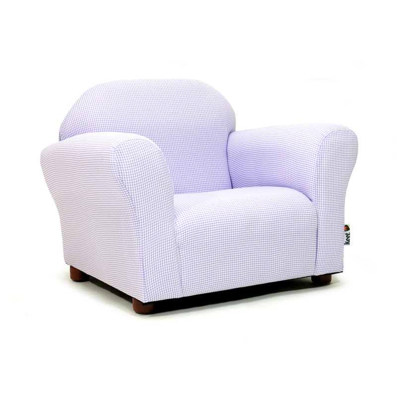 Fauteuil club pour enfants en guingan Weybridge, Lavande