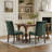 Chenille Upholstered Dining Chair, Tufted Accent Chair with Curved Solid Wood Legs & Rivet Details, Multi-Use Chair for Dining Room, Kitchen & Living Room, Set of 2-1227481241