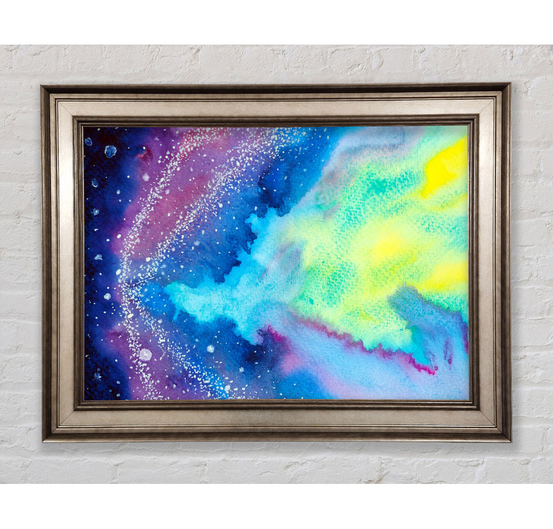 Space In Watercolour - Einzelner Bilderrahmen Kunstdrucke