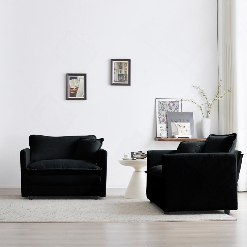 Accent Chair Set Of 2, Black