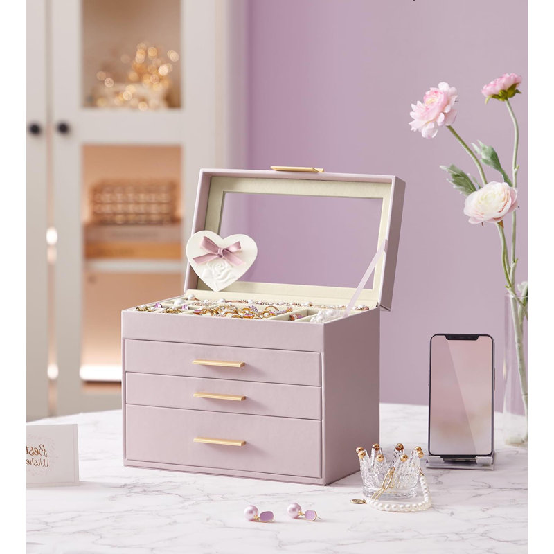 Aymane Jewellery Box +, Pink