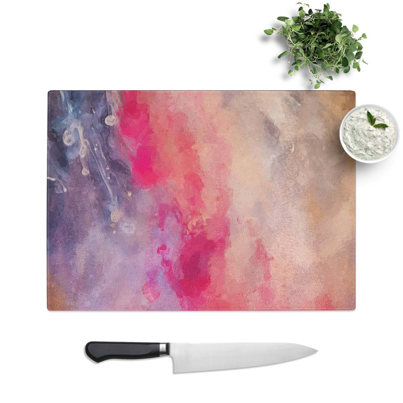Tempered Glass Affection Chopping Board, 39 cm W x 28.5 cm L