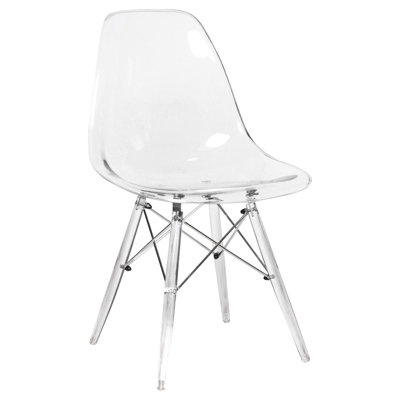 Molded Side Chair with Acrylic Base