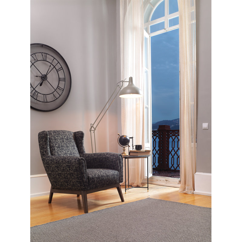 Kristey Upholstered Armchair, Black Polyester