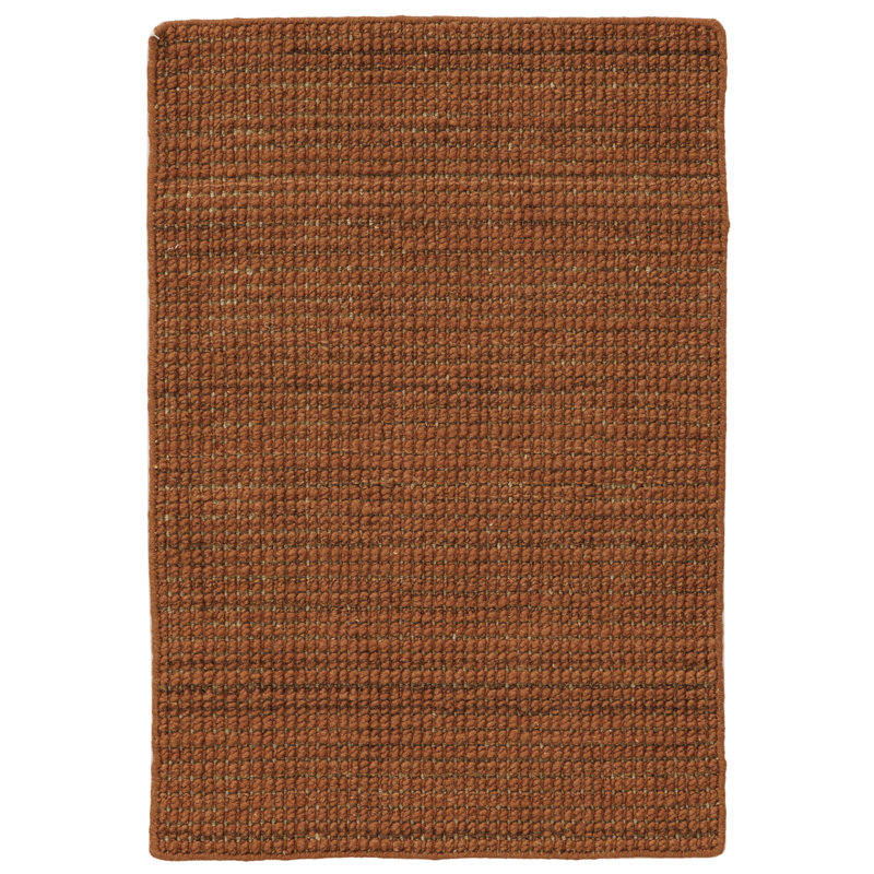 Guthrie Novi Hand-Loomed Wool Solid Area Rug, Rectangle 5' x 8', Clay