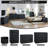 Farmhouse Black 5-Drawer Dresser, Rustic Wood Chest of Drawers with Natural Texture, Storage Dresser for Bedroom Living Room-1076232077