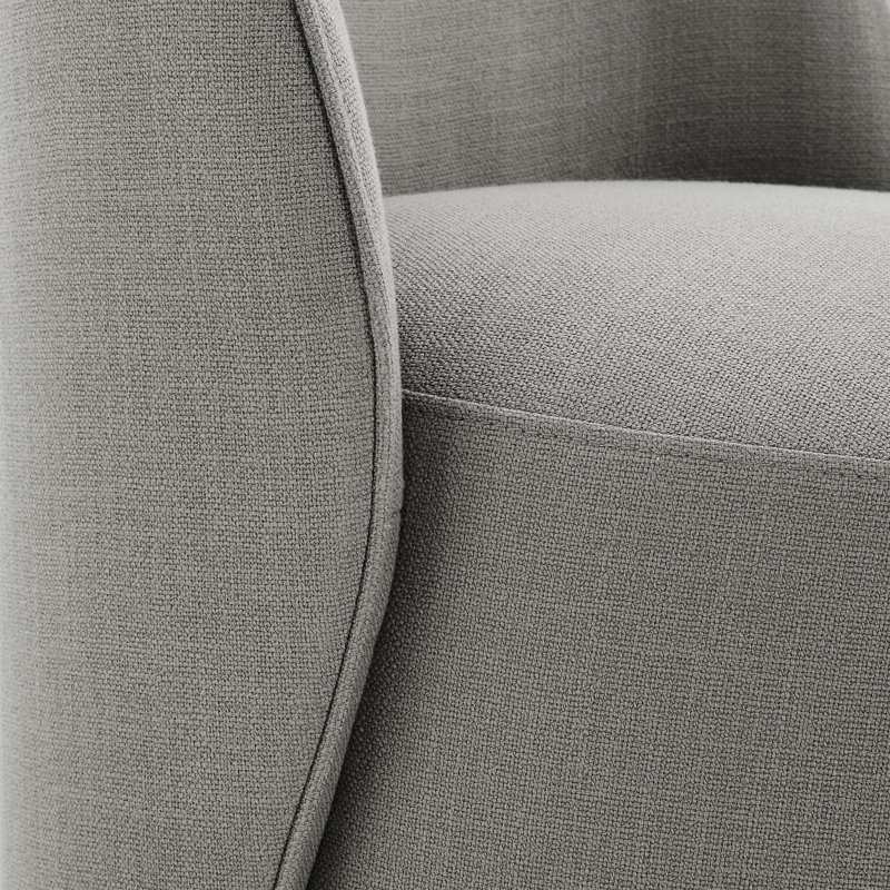 Lola Upholstered Side Chair with Swivel Casters, Polyester Effie Flint