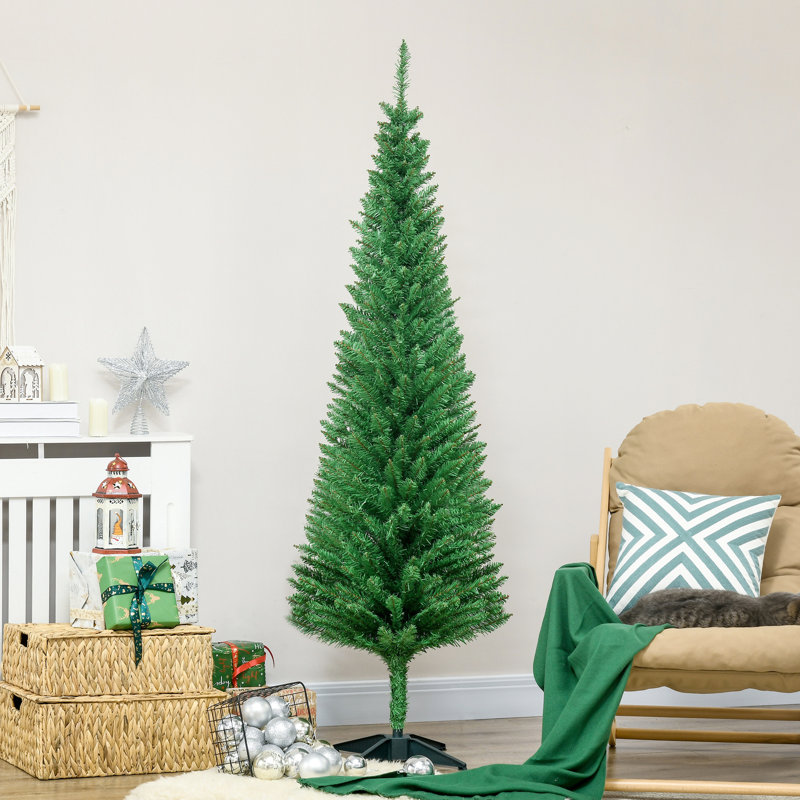 Arbre de Noël artificiel 6 pi, 390 branches, plastique, élégant arbre 6 pi, base en plastique
