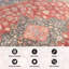 Tapis traditionnel à médaillon rouge Marin - tissé à plat, surface lavable avec envers antidérapant-179585100-179930402
