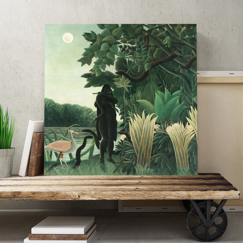 Jungle Snake' by Henri Rousseau - Wall Art, 50cm H x 50cm W