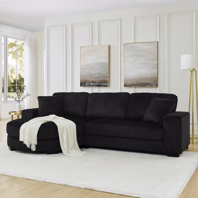 Canapé-lit modulaire rembourré Corduroy