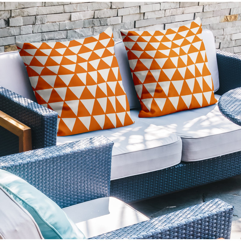  Coussin intérieur / extérieur, L 15 po x H 15 po, Orange