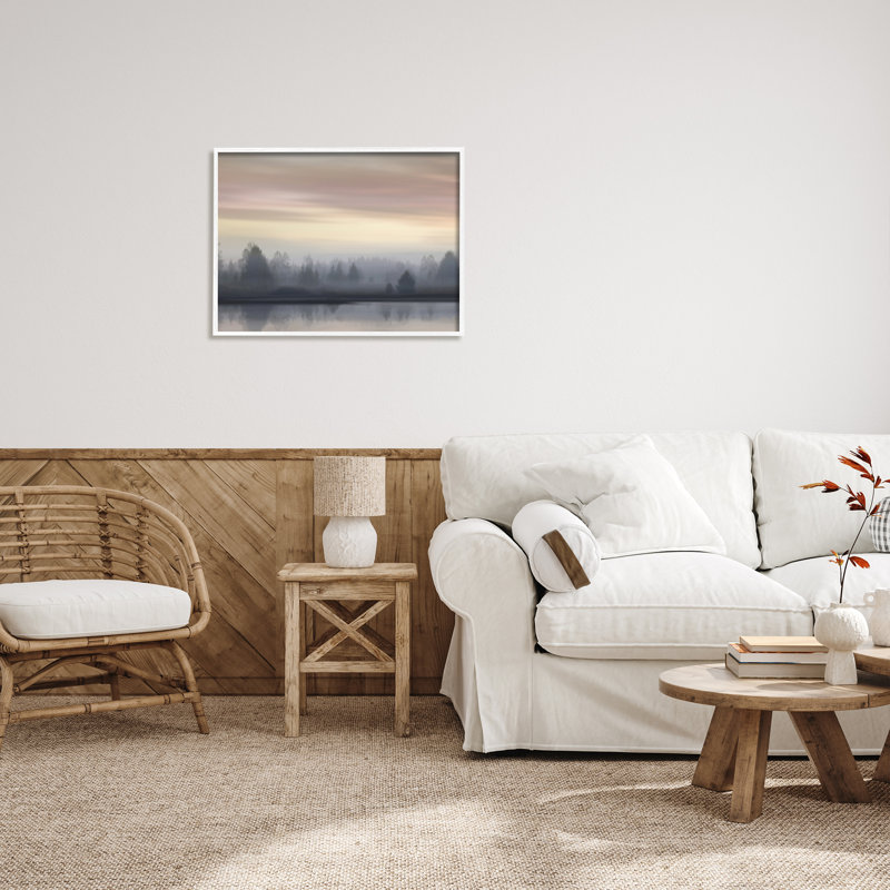 Conception d'art sur toile Stupell Industries Foggy Pond Reflection par Madeline Clark, H 24 po x l 30 po x P 1,5 po