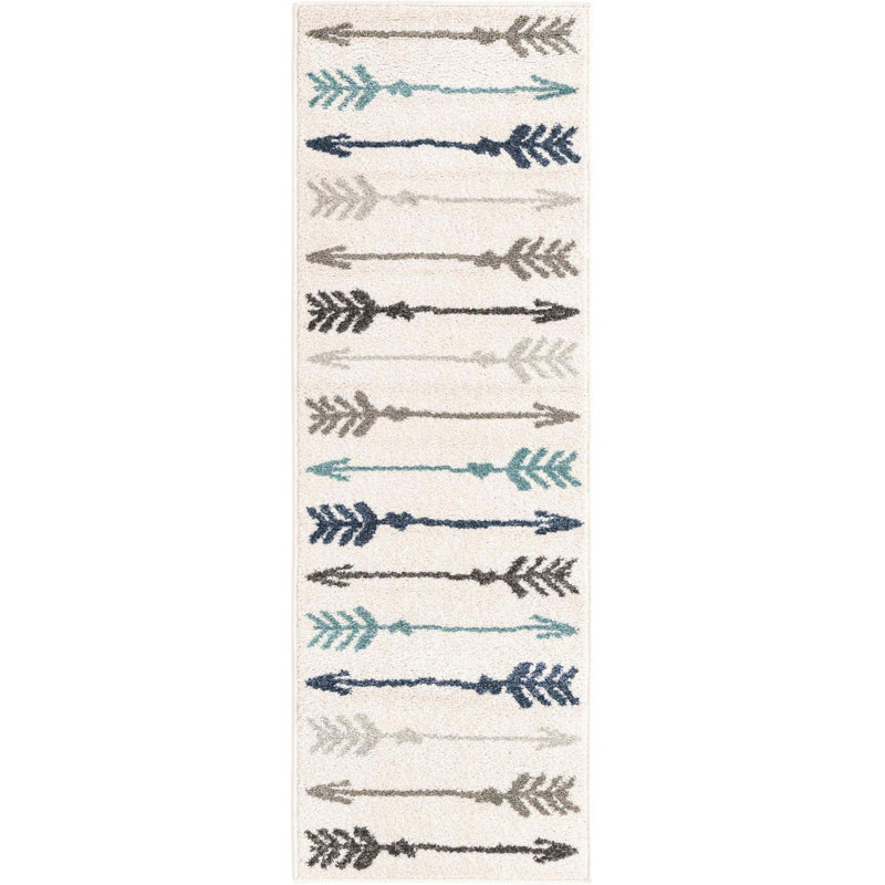 Geometric Area Rug, Runner 61 x 183cm