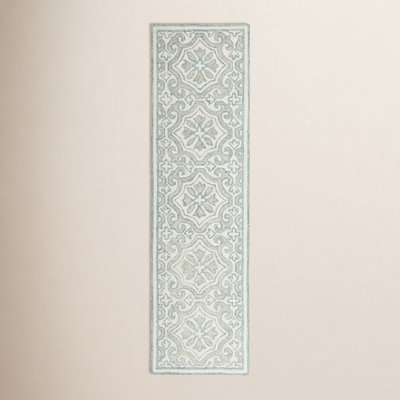 Hand-Tufted Wool Damask Rug