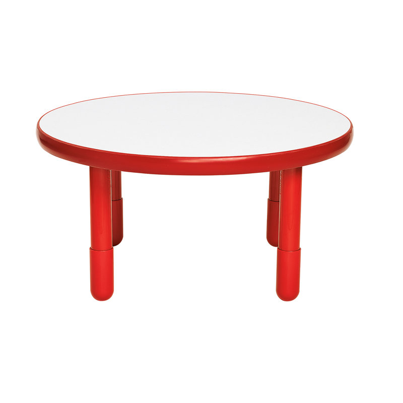 Table ronde BASELINE, Rouge pomme d'amour, H 18 po x L 36 po x l 36 po